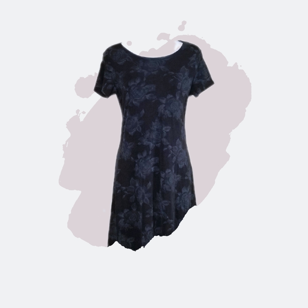 Vintage 90's Grunge Floral Little Black Dress